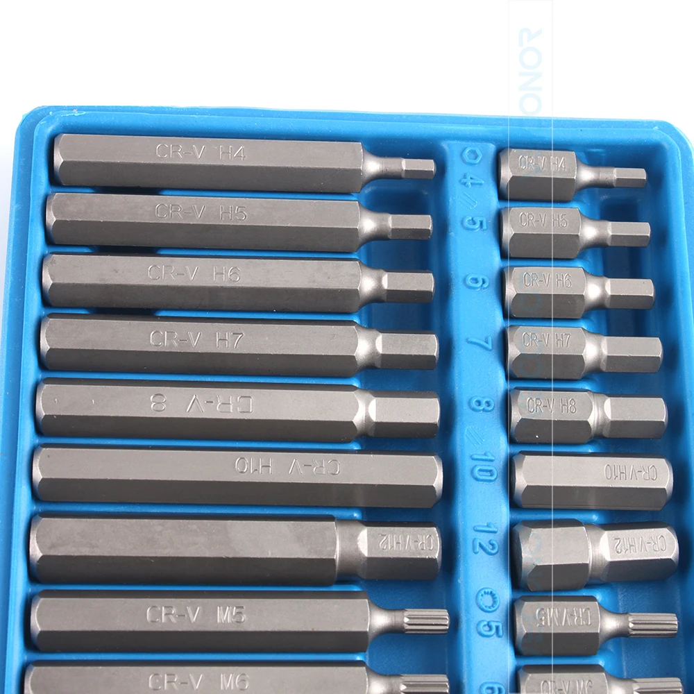 Torx Star Spline Hex Socket Bit Set, Precision Screwdriver Bit Tool Kit, Ferramentas de garagem, Equipamentos para carro, Reparação Automática, 40