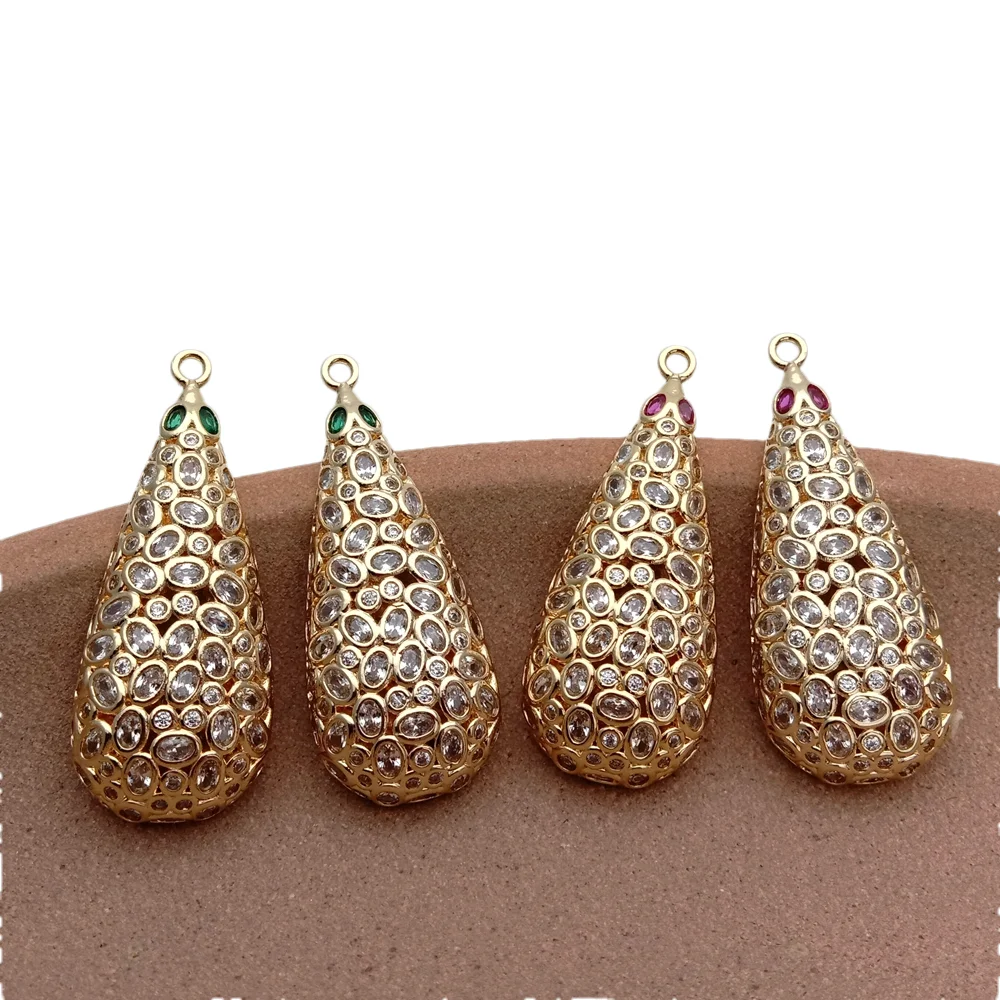 5 PCS Micro Pave Zircon Connect Pendant Charm Jewelry Accessories For Women Jewelry Making