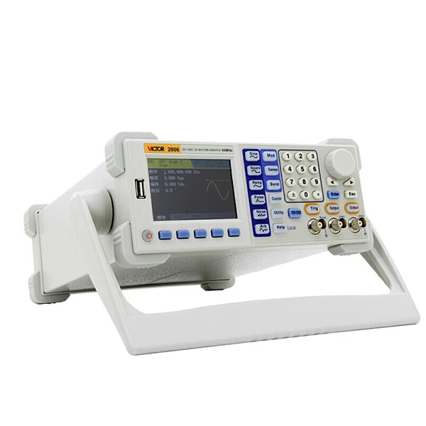 VICTOR 2006A 3.5 inch TFT LCD screen 60MHz Signal Function Generator DDS 32 Bit Measure square triangle pulse nois Sine DC