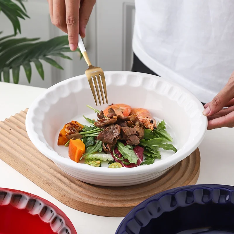 

Le Creuset Cool Color Cerc Baking Di round Deep Di Household Dinner Plate Salad Plate Diwaer Se Vintage Sle