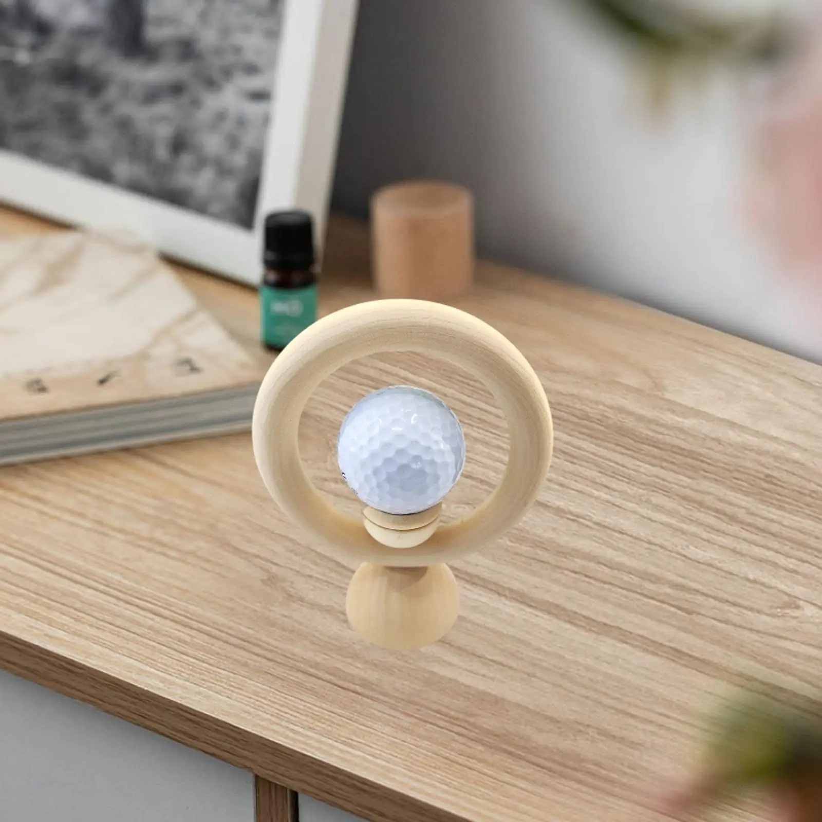 Golf Ball Rack Display Stand Wood Base Holder for Collector Showcase Countertop Multifunctional Bracket Organizer for Baseball