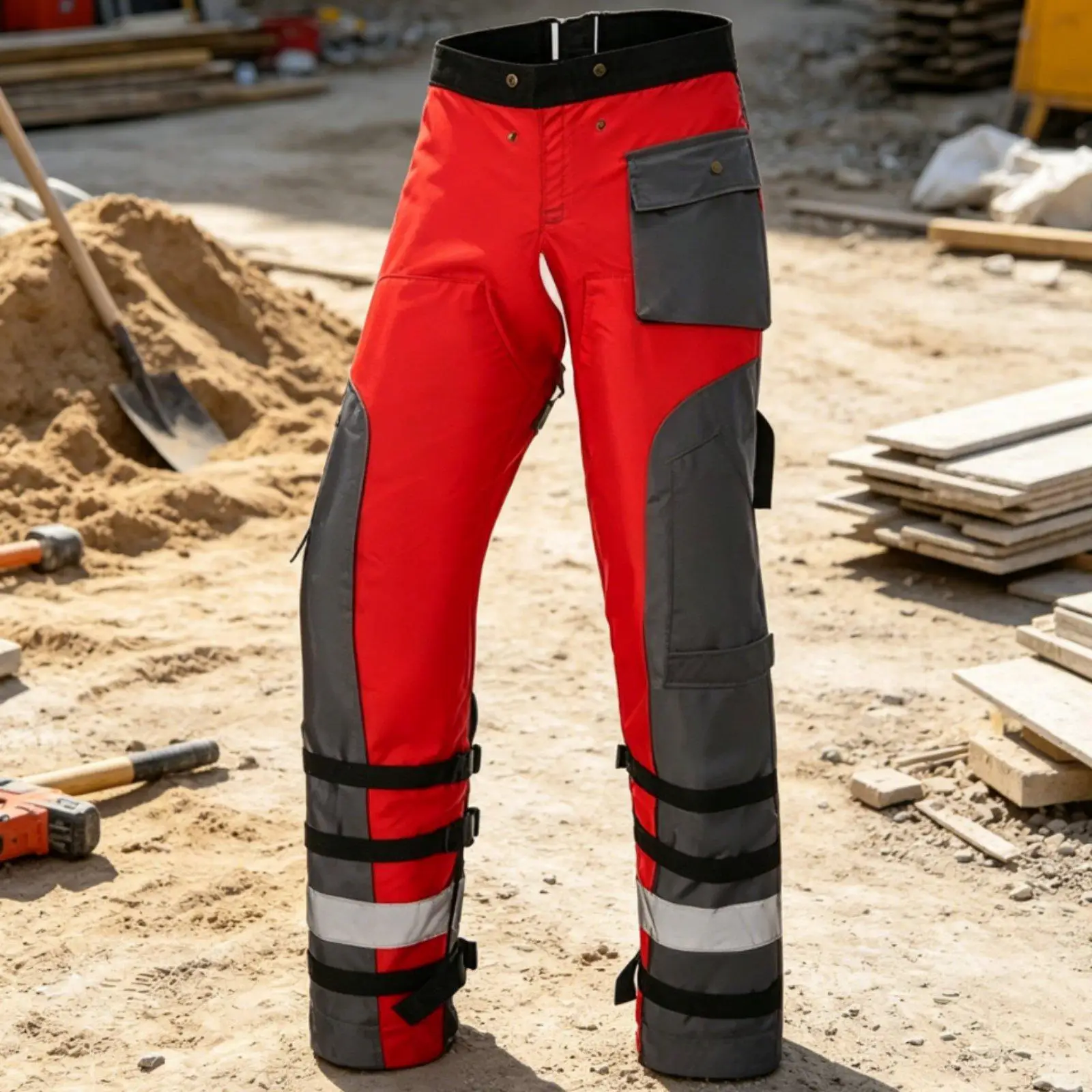 Professional Chainsaw Protection Pants for Arborist Cut Resistant Safety Chaps with Reflective Detail for Roadside Tree Care