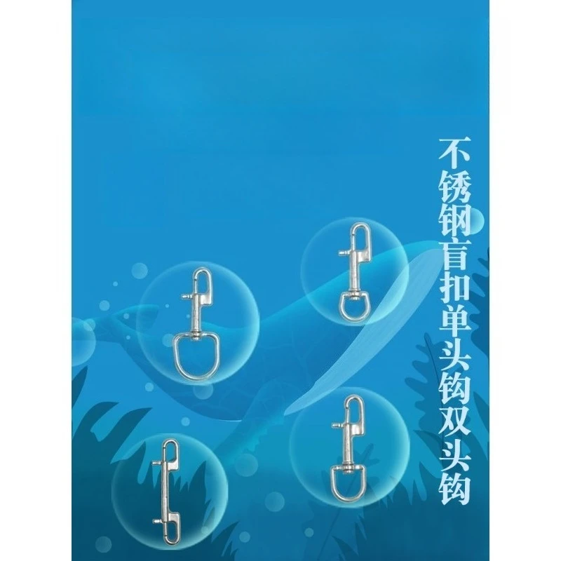 Corrosion Resistant 316SS Diving Swivel Snap Hook Single Double End Design For Technical Sidemount Diving Spool