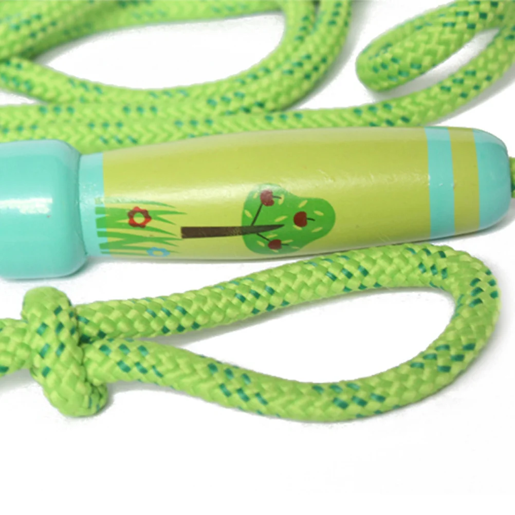 

Lightweight Kids Skipping Rope Cartoon Design Wooden Handle Ergonomic Grip Durable Exercise Equipment for Students Indoor