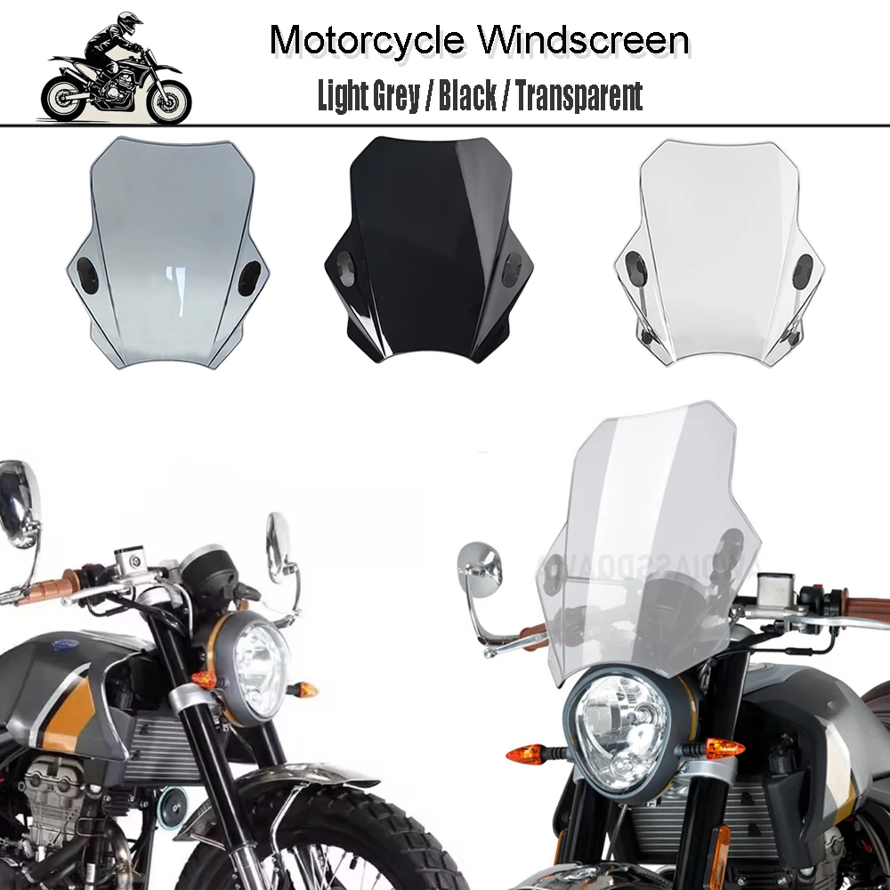 Para HPS300 HPS125 para motocicleta MONDIAL HPS 125 HPS 300 Parabrisas de motocicleta, cubiertas de parabrisas, lente de humo