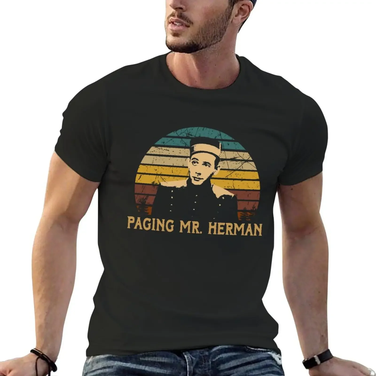 Retro Pee-wee's Big Adventure Films - Paging Mr. Herman T-Shirt cute tops street wear custom t shirt men clothings