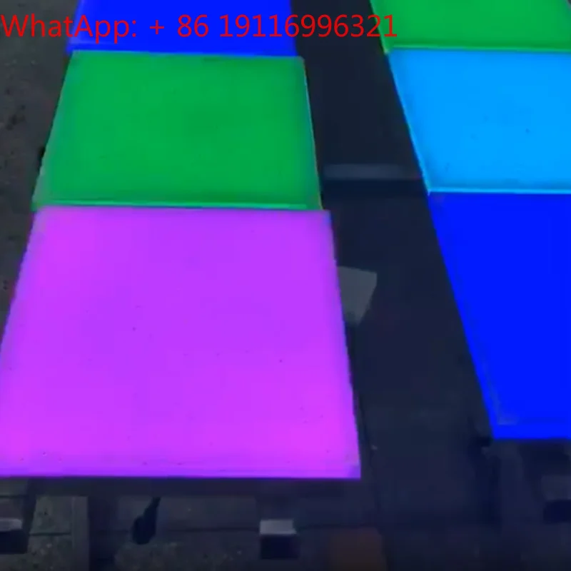 Luminous tile brick lamp embedded floor landscape lighting arc strip linear buried underground lamp
