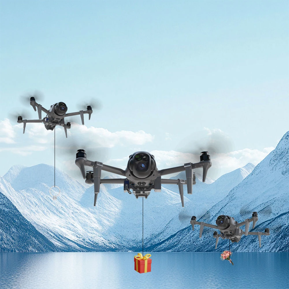 

For DJI Mavic 4 Pro Payload Airdrop System with Landing Gear Air Dropping System Type-C Rechargeable Wedding Ring Gift Transport