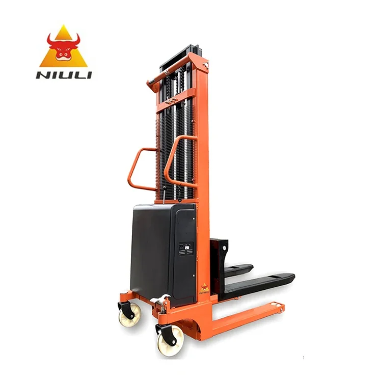 NIULI Economical Electric Pallet Forklift Hydraulic Truck Semi Electric Stacker Cheapest Price