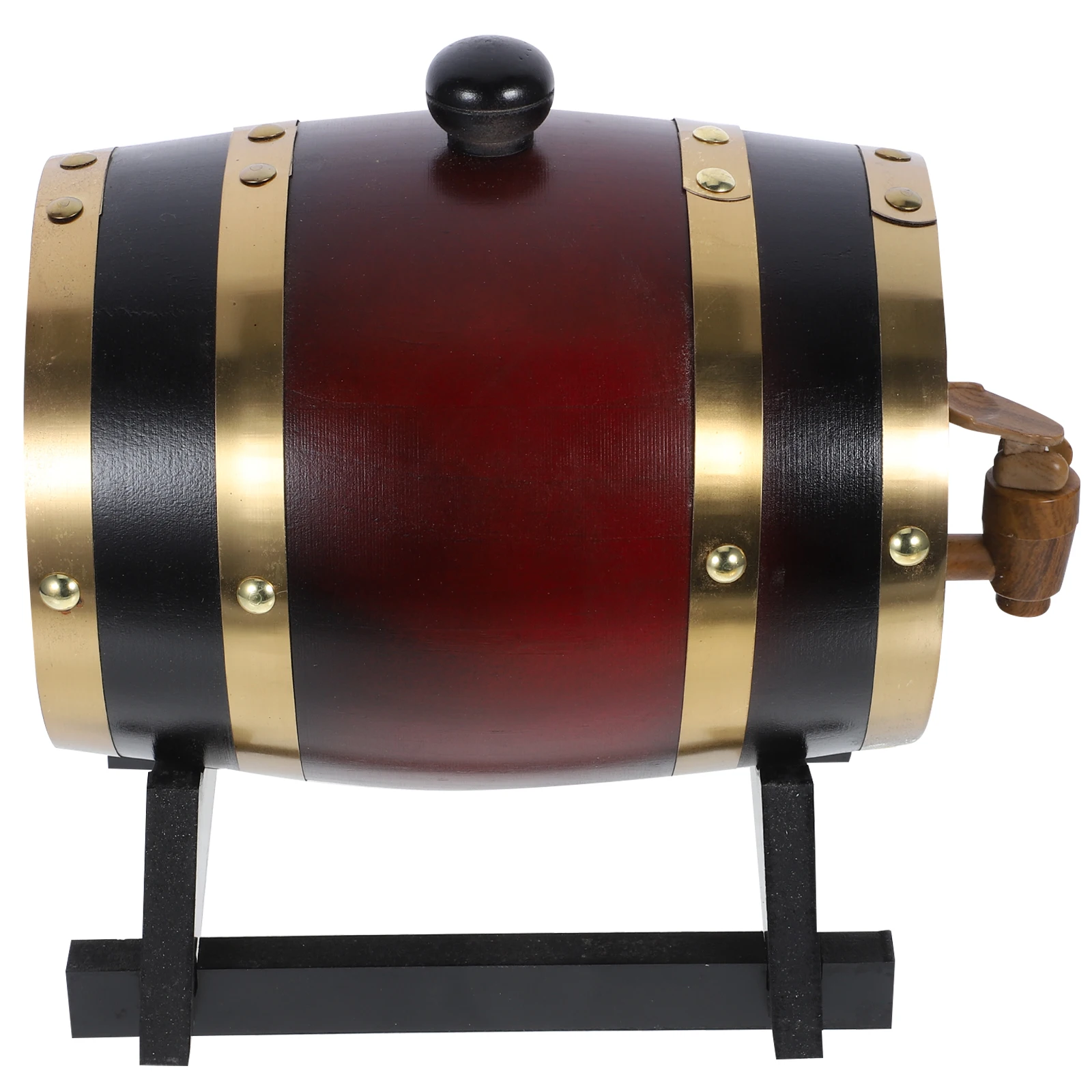 

1.5L Wooden Wine Barrel Dispenser Beer Barrel Oak Aging Barrel Rustic Home Bar Decoration