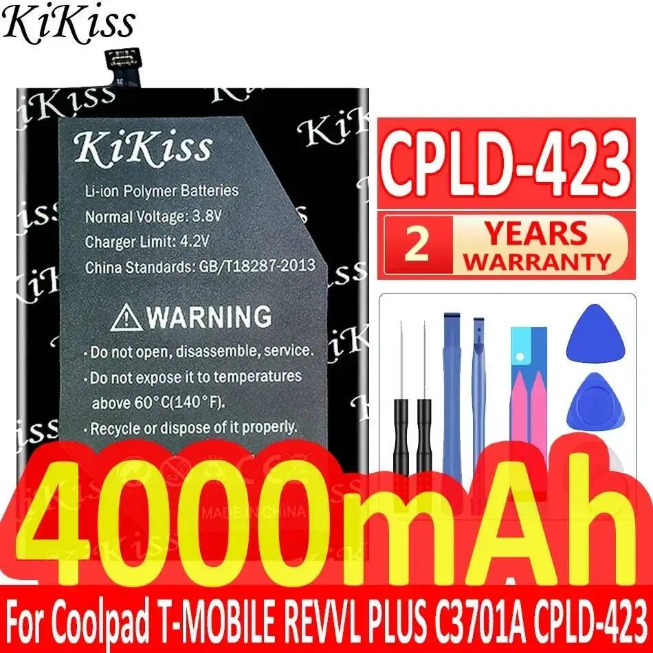 

Mobile Phone Battery Cpld-423 4000Mah For Coolpad C3701A T-Mobile Revvl Plus Premium Replacement Fast Charging