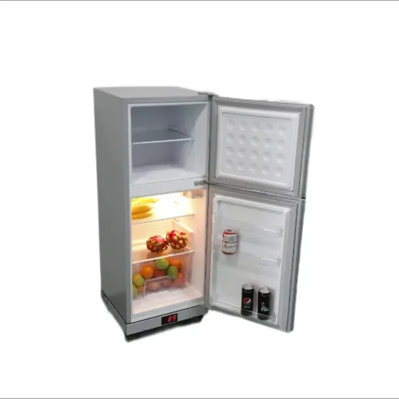 328L Solar Panel Energy Battery Powered Cool Fridge Double Door Solar Refrigerator Portable Solar Powered DC Smart Refrigerator