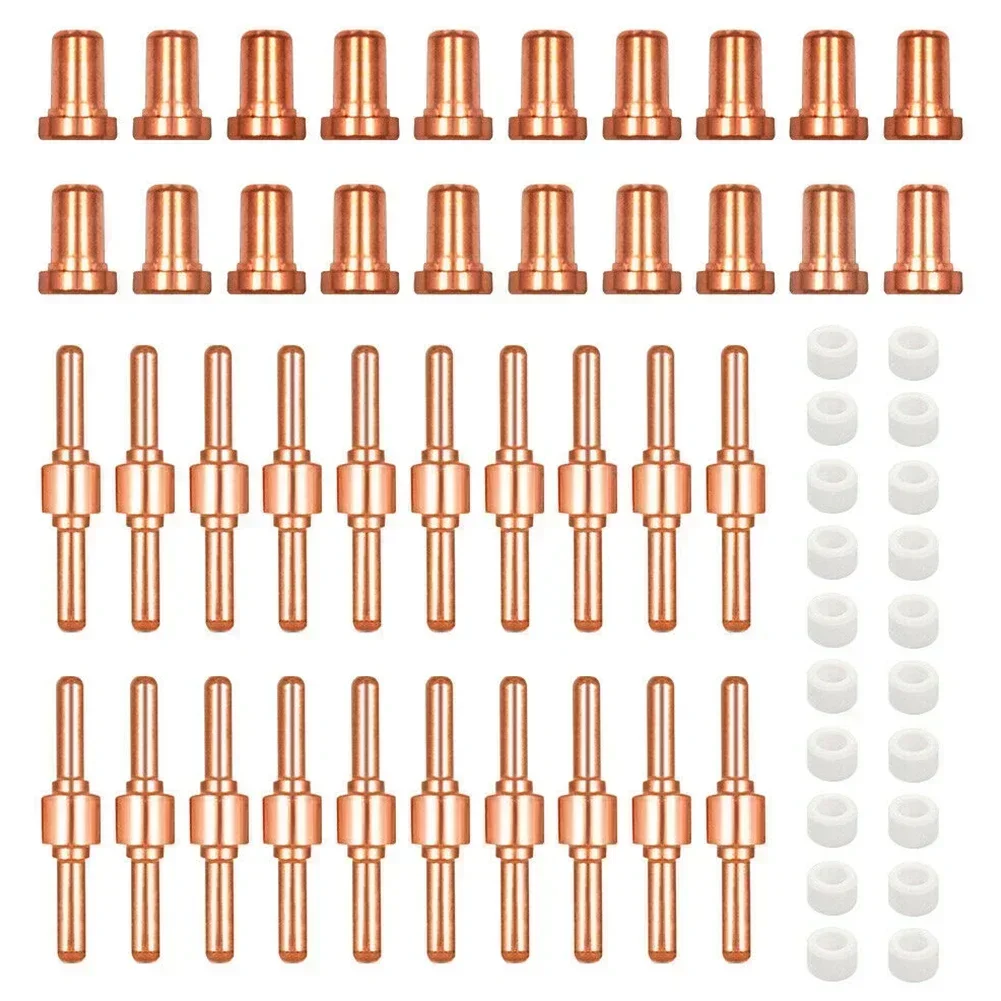 Imagem -02 - Pontas de Bico de Cortador de Plasma de ar Consumíveis para Lg40 Pt31 Tocha Cut40 Kit de Tocha de Ponta de Eletrodo 60 Peças