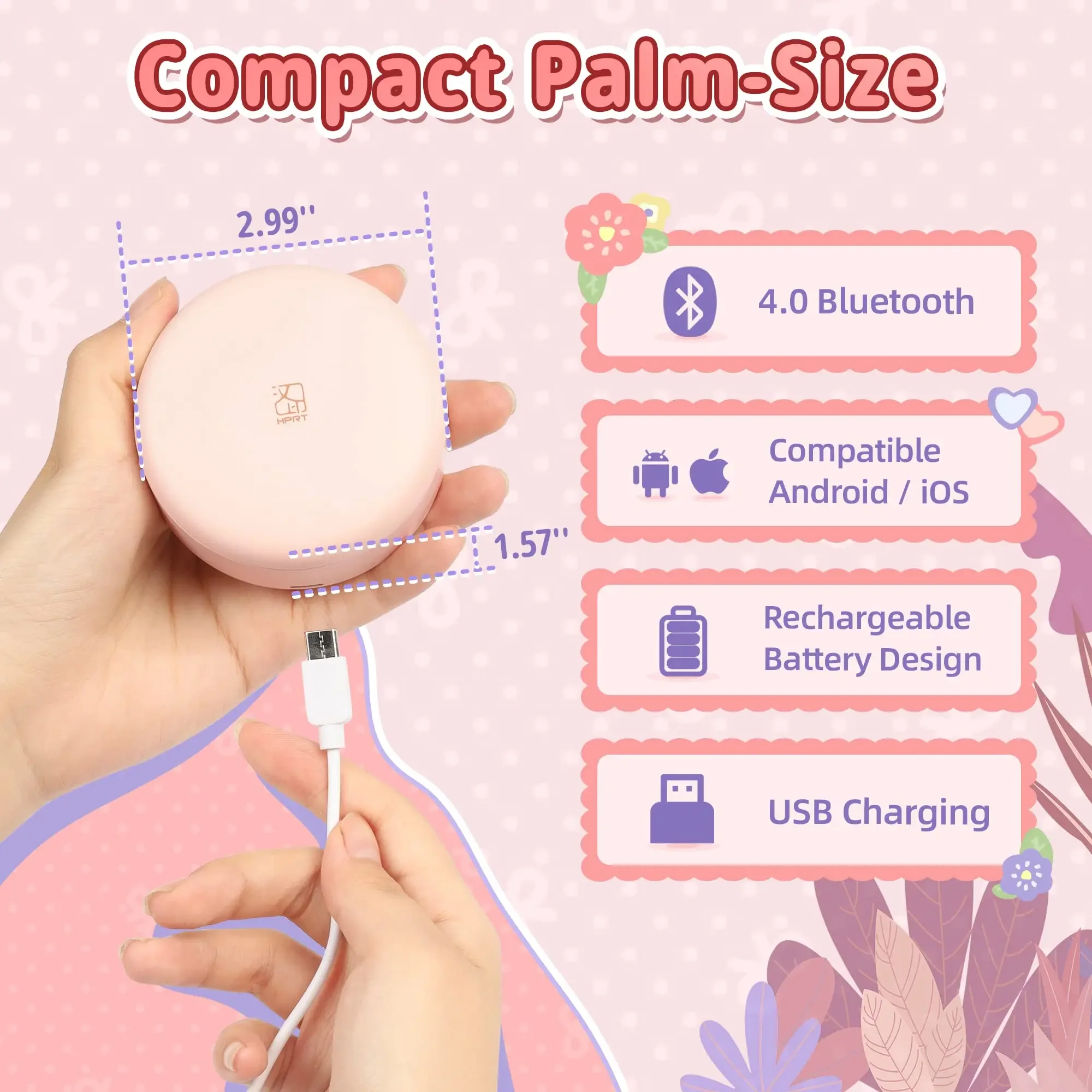 Small Printer HPRT H11 Phone Pocket Portable Wireless Mini Hand Sticker Printer Thermal Label Printer Sticker Machine