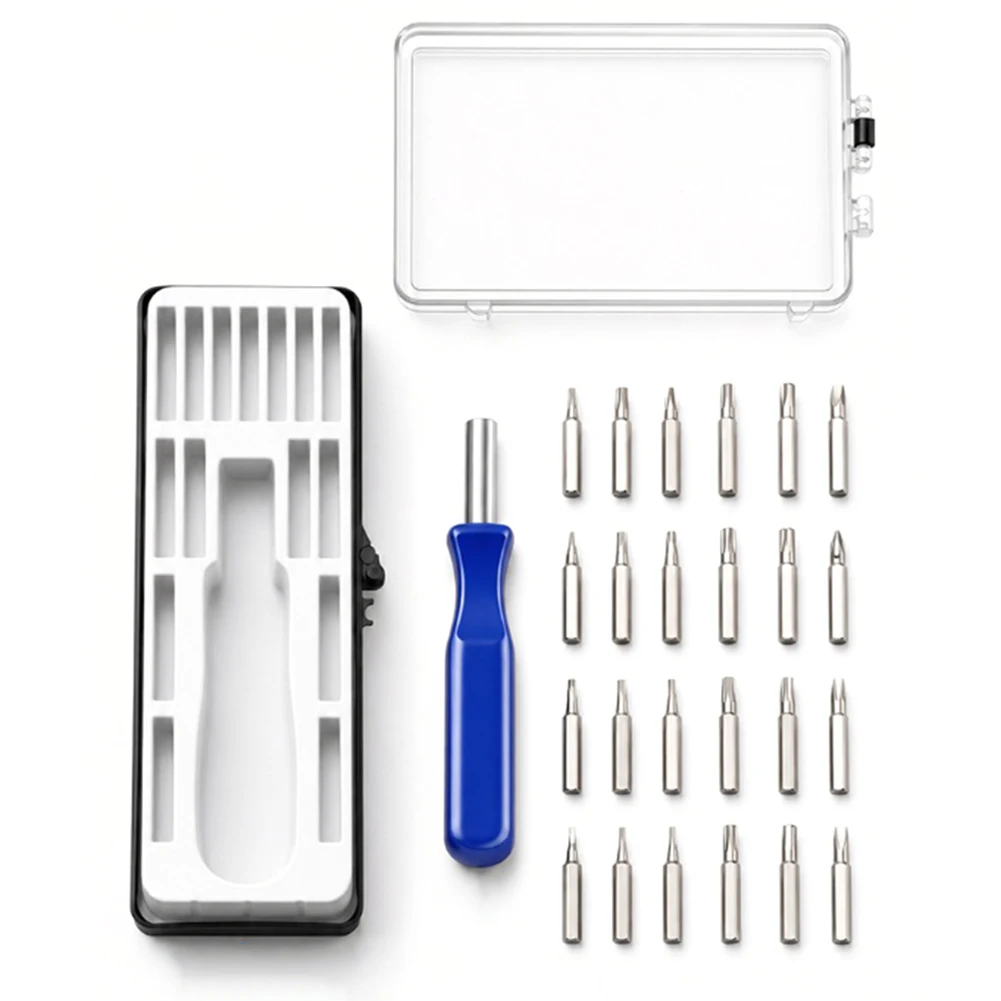 16 in 1 Compact Electronics Repair Screwdriver Set with 16 Bits for Phones Watches Laptops and Household Gadgets