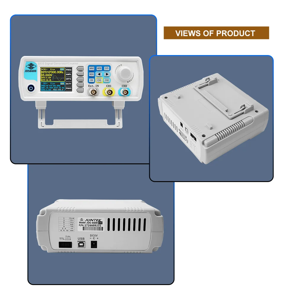 Jds6600 Dds Functie Signaalgenerator Digitaal Signaal Output Dual/2-ch Frequentie Meter Willekeurige Golfvorm Puls Sweep Teller