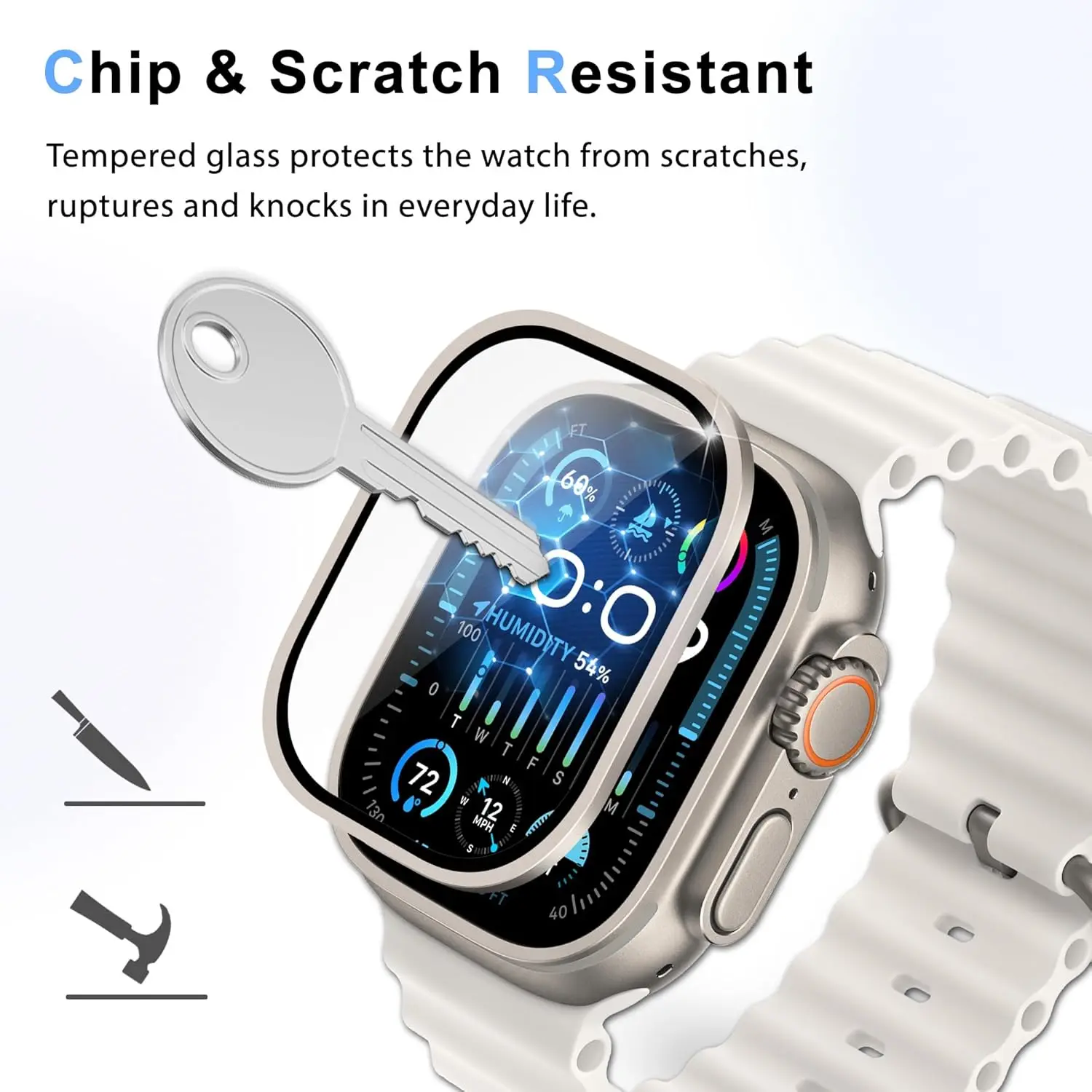 Tempered Glass Film For Apple Watch Ultra 3 49mm Screen Protector Anti-Scratch Aluminium Metal Bumper For iWatch Ultra 2 1 49mm image 5