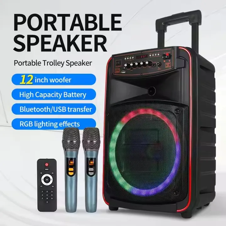New N-625 Rechargeable Speaker 12inch RGB Dancing Gamer Led Light with bluetooth Speaker for Outdoor
