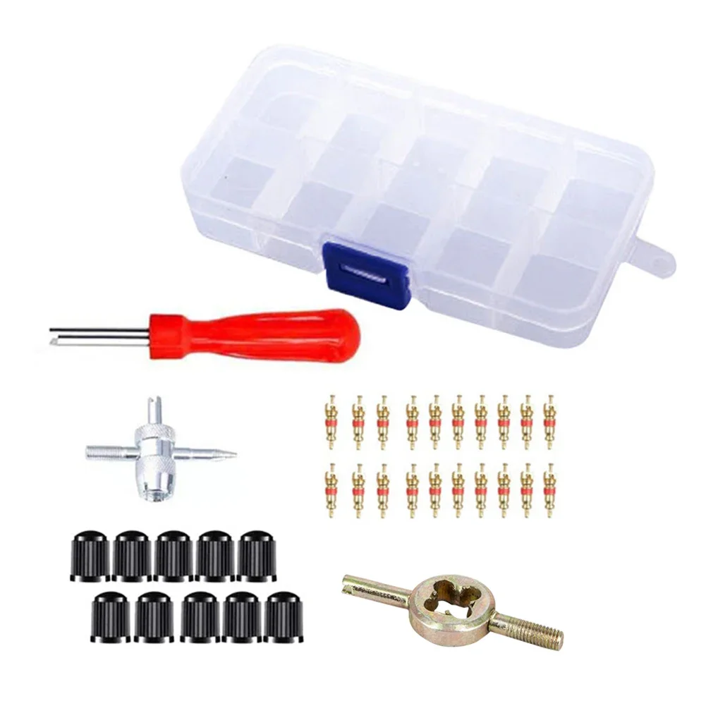 Car Bicycle Slotted Handles Tire Valve Stem Core Remover Screwdriver Tire Repair Install Tools Kits Auto Motorcycle Accessories