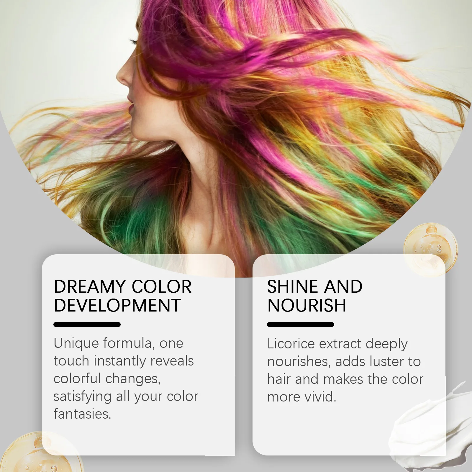 Hair Color Cream Best-Selling Long-Lasting Hair Wax DIY Salon Styler Colorful White Grey Purple Blue Green Gold Hair Dye Cream
