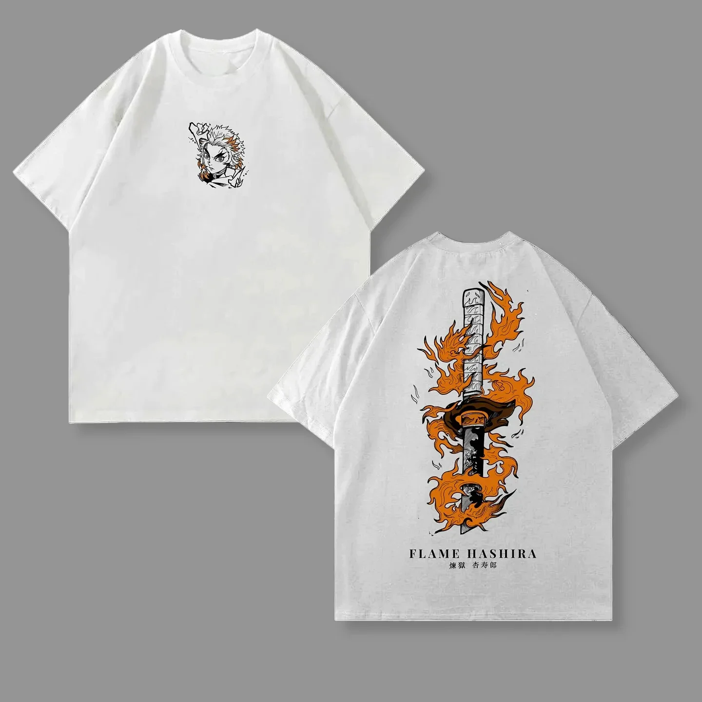 Camiseta con estampado de Anime Demon Slayer Kokushibo 2026, novedad de verano para hombres y mujeres, moda Harajuku, Top informal para padres e hijos