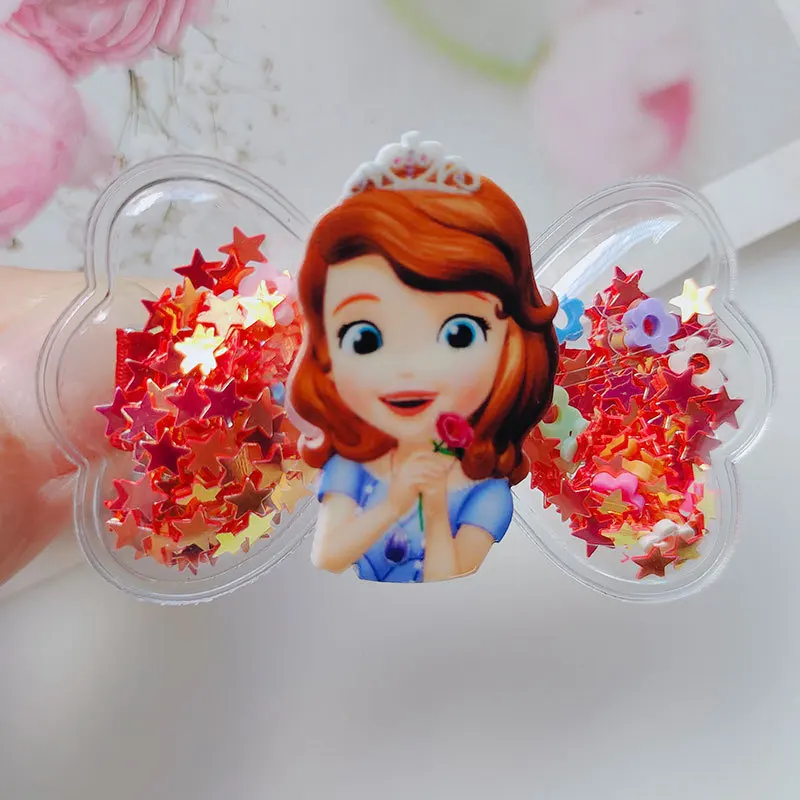 Disney Frozen Princess Hairpin Anime Figures Elsa Children\'s Hairpin Toys Kawaii Girls Hair Clip Hair Accessories Kids Gifts