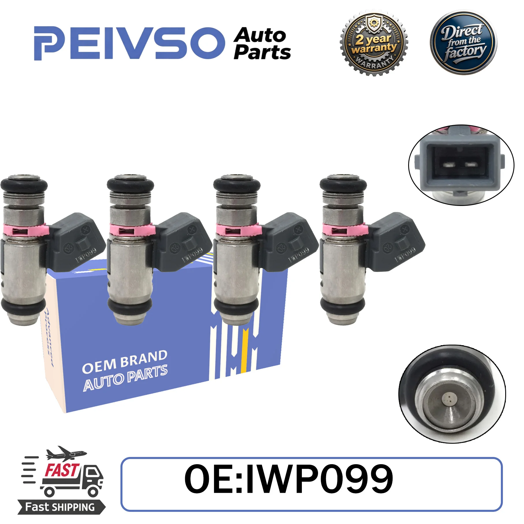 4pcs High-Quality IWP099 Fuel injector for Renault Clio 2001-16 Kangoo 2001-2016 Thalia 02~16 Twingo 01-16 Symbol