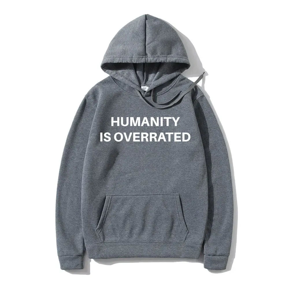 الإنسانية تبالغ فيها نص مضحك ميمي هوديي الرجال النساء عادية القطن Vintage بلوزات الرجال البلوفرات المتضخم ملابس رياضية