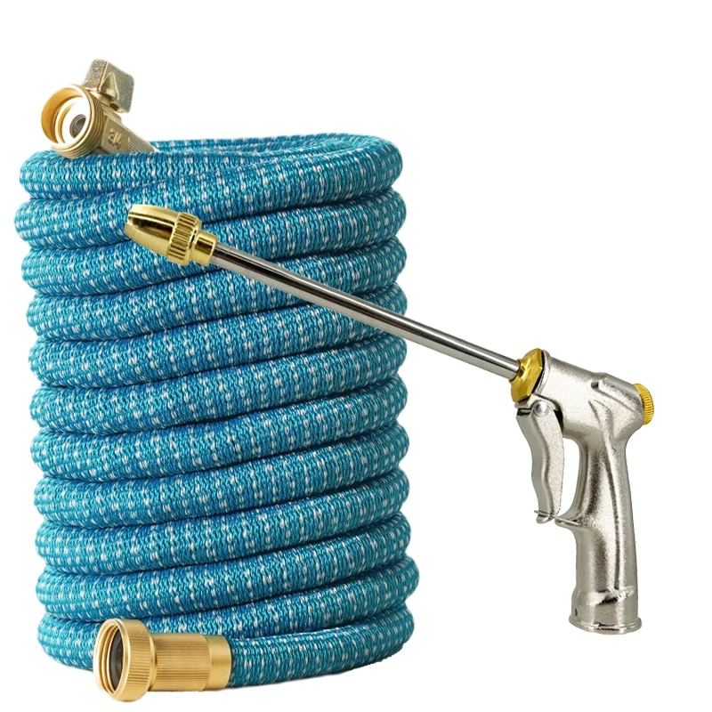 

Гибкий волшебный шланг для садоводства, металлический регулируемый водяной пистолет, разъем USB 3/4, садовая водопроводная труба, инструмент для мойки автомобилей