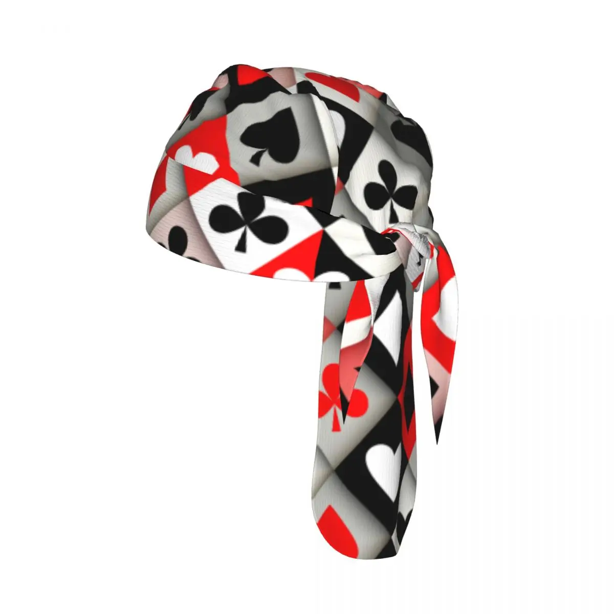 

Poker Card Suits Pattern Sport Running Hiking Sunscreen Hood Headwear Cycling Cap Quick Dry Pirate Hat