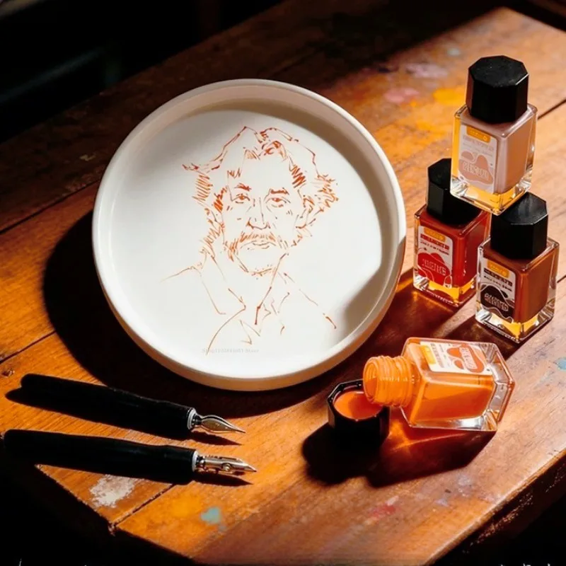 20Ml-bottle 1180-1300 ℃ Underglaze Color Ink Paint Ceramic Blank Dish Painting Writing Hook Line Filling Add Details Dyeing