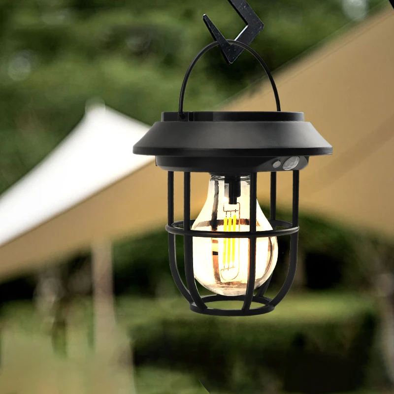 

Outdoor Solar Hanging Lamp Waterproof Motion Sensor Wall Light Atmosphere Camping Night Light Decoration for Garden Patio Villa