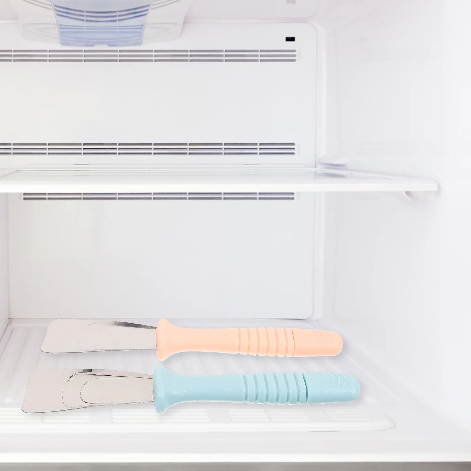 

2Pcs Multi-Function Stainless Steel Ice Shovel for Refrigerator Freezer Frost Cleaning Tool Ice Scoop for Freezer