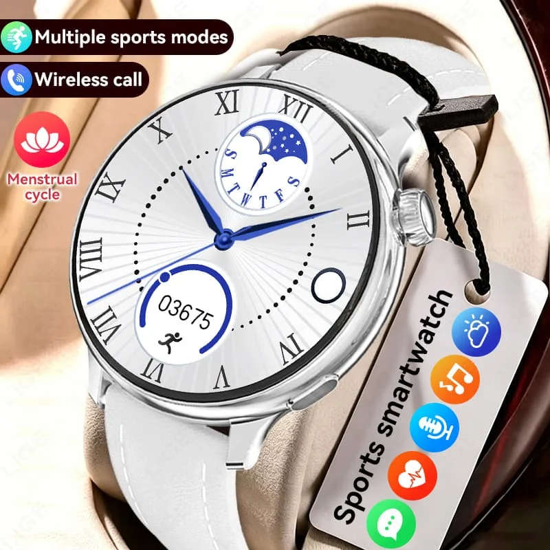 

LIGE 2026 Elegant Women's Smartwatch Health Sleep Monitor Bluetooth Call Music Sports Message Alarm Voice Fashion Luxury Watches