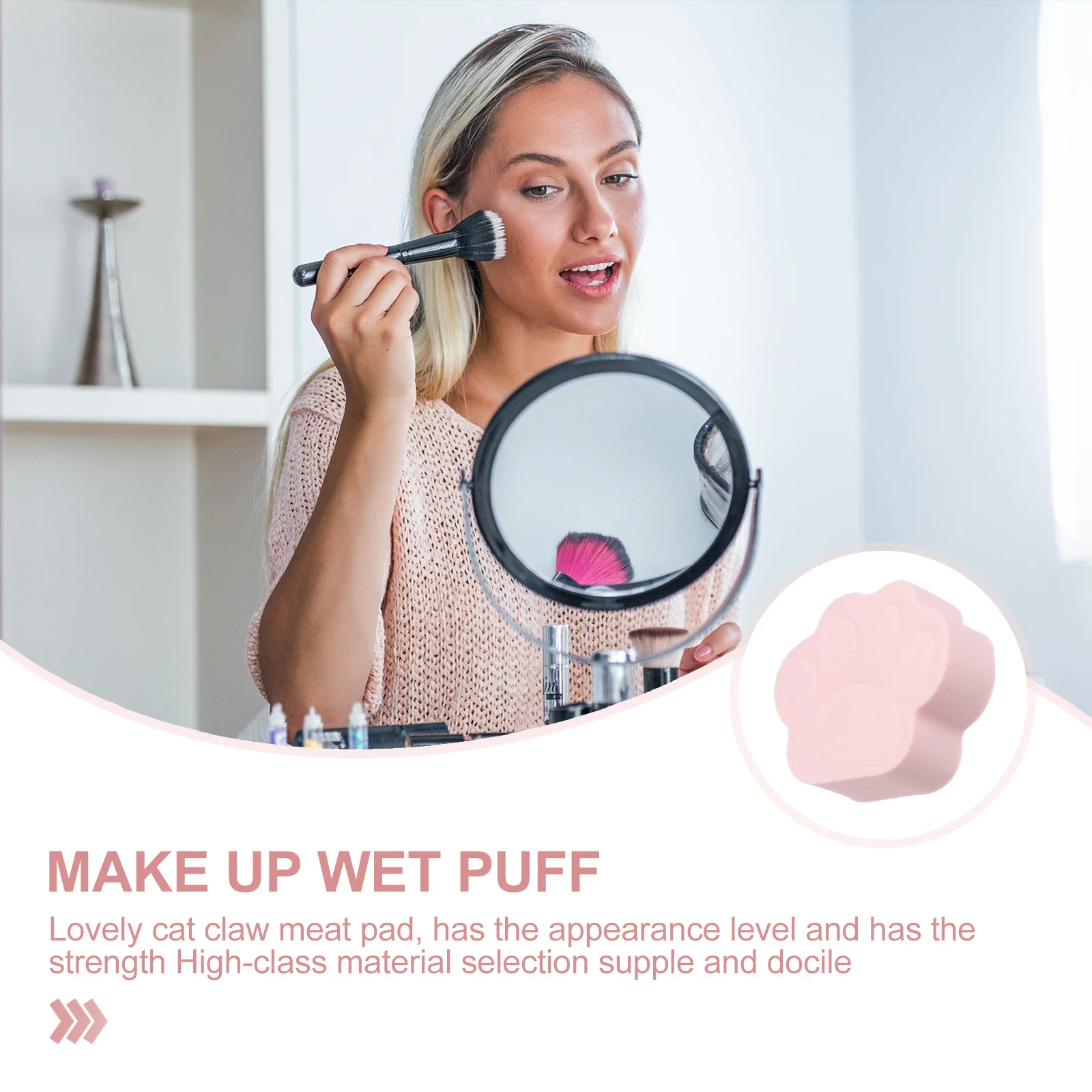 8 pçs pata de gato esponja facial puff macio elástico limpeza puff para remoção de maquiagem esfoliante e cuidados com a pele esponja facial