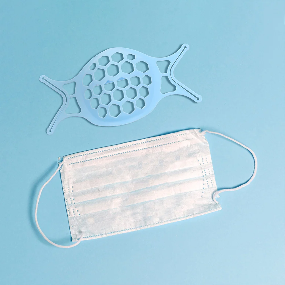 4 قطع قناع قوس سيليكون الدعم الداخلي مريح ثلاثي الأبعاد حامل قناع قابل لإعادة الاستخدام تنفس إطار حماية أحمر الشفاه