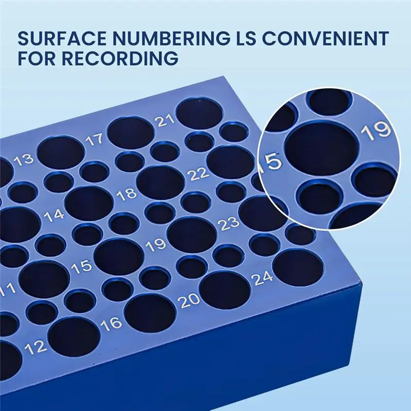AC57-Dual-Size Aluminum Cooling Block (24+36 Wells) For Tubes - Reusable 0.2Ml/1.5Ml/2Ml Centrifuge Tube Ice Bath Cooler