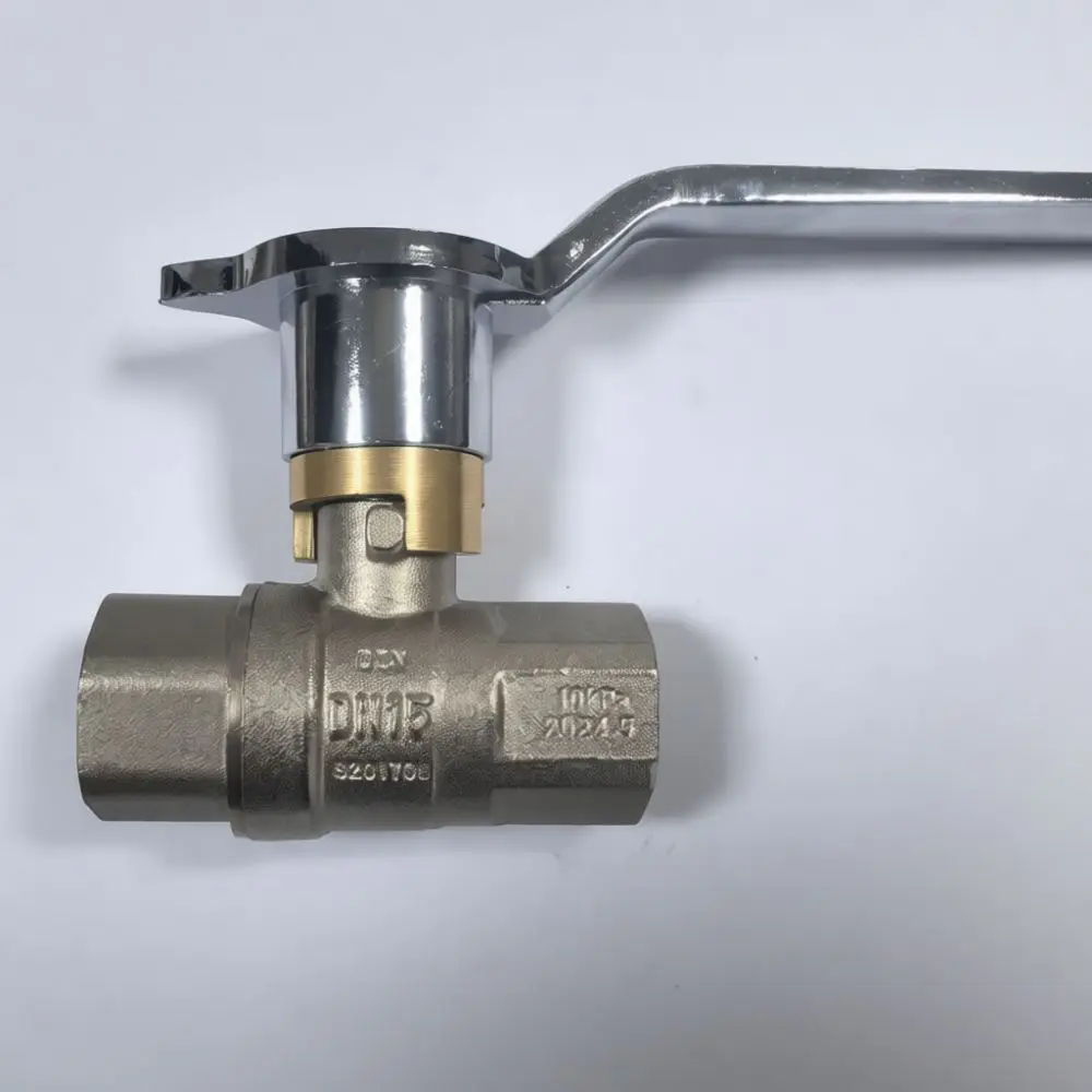Commercial Grade Brass Gas Ball Valve DN15 Soft Sealing Design Cooking Equipment Stove Pipe Flow Regulator Switch