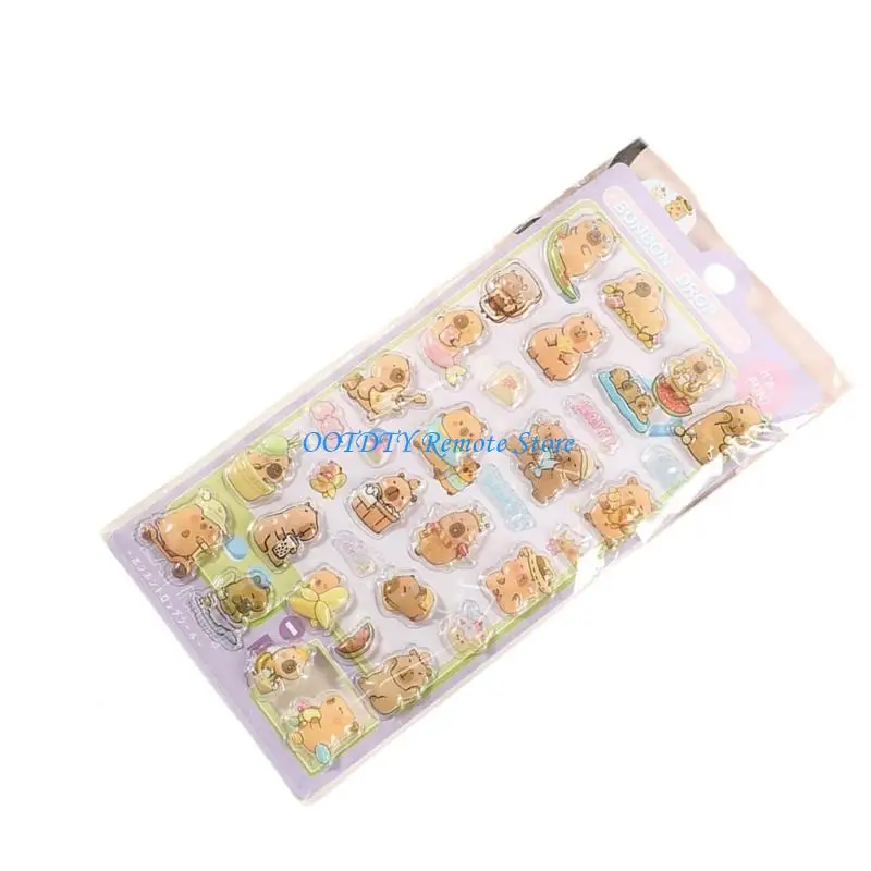 Embossed Animal Sticker Cartoon PVC Resin Sticker For Scrapbooking Notebook
