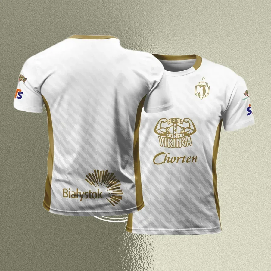 

New Fashion Football Jersey Men Women Clothing Jagiellonia Bialystok Jersey Breathable Quick Dry Oversized Elastic Poland Shirt