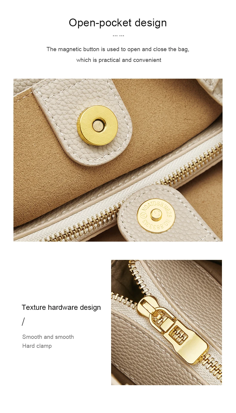 Foxer Split Leder Dame Umhängetasche Frauen große Kapazität Eimer Umhängetasche Top-Qualität stilvolle Handtasche elegante Tasche – Detail 9
