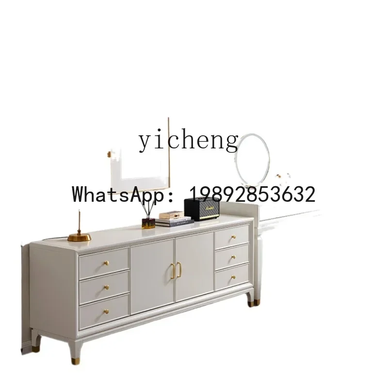 

Light Luxury TV Bench for Bedroom High Solid Wood Modern White Master Bedroom Simple