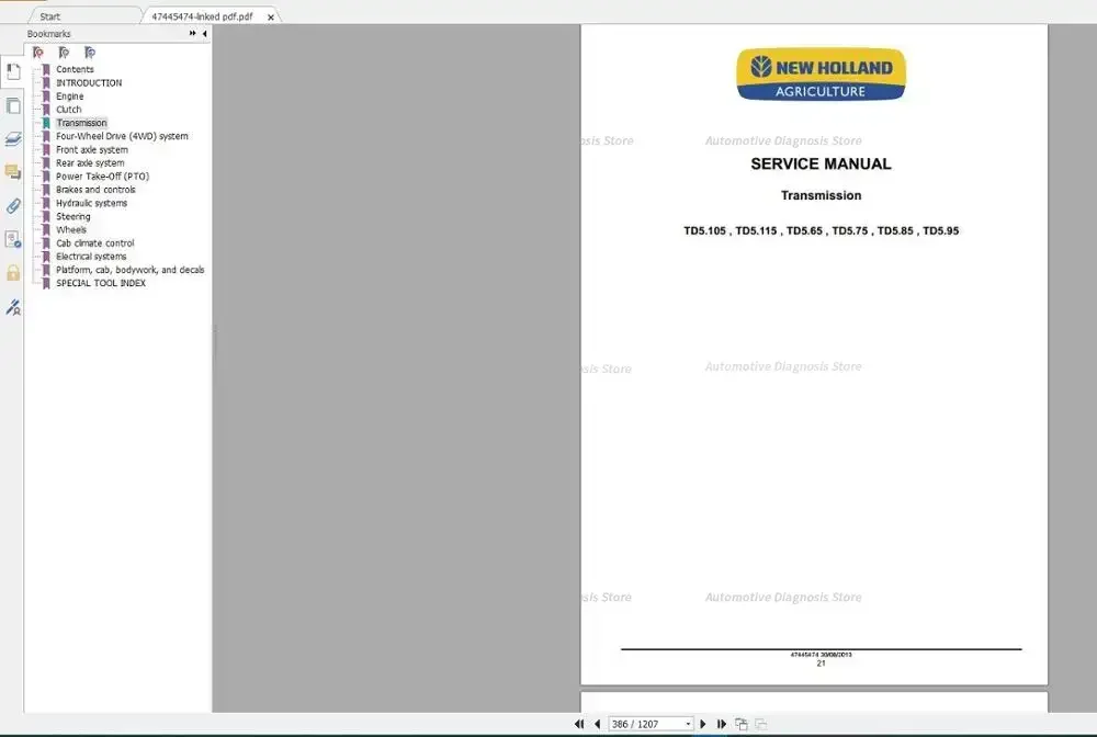   دليل الخدمة الزراعية New Holland AG PDF المحدث [04.2020] 170 جيجابايت