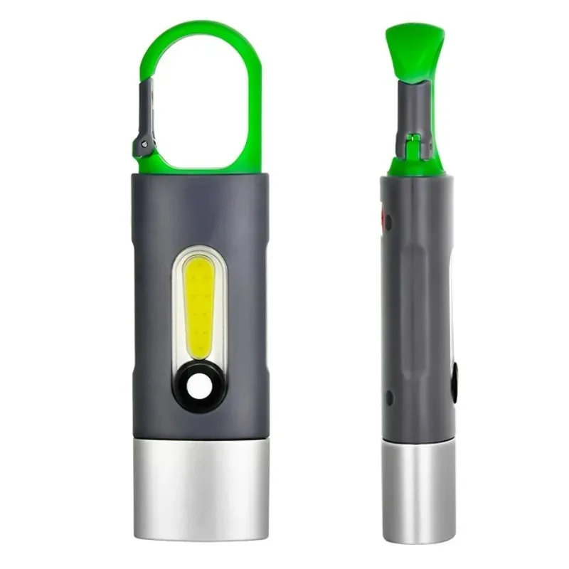 Portable Mini Strong Light Flashlight USB Rechargeable KeyChain Work Light Outdoor Camping LED Flashlight Waterproof Torch Lamp