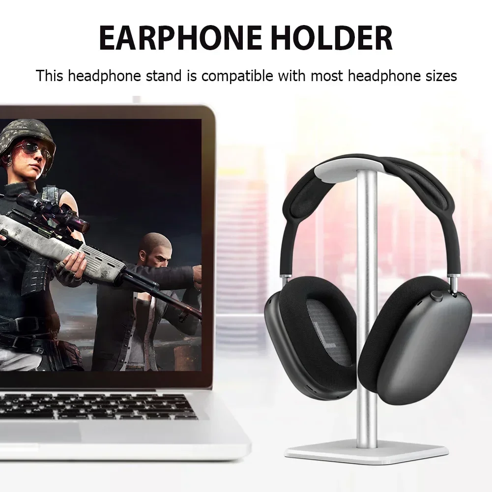 Rak standar Headphone Aluminium paduan, rak dudukan Headphone penghemat ruang, Headset dukungan dudukan Desktop Organizer tampilan braket vertikal