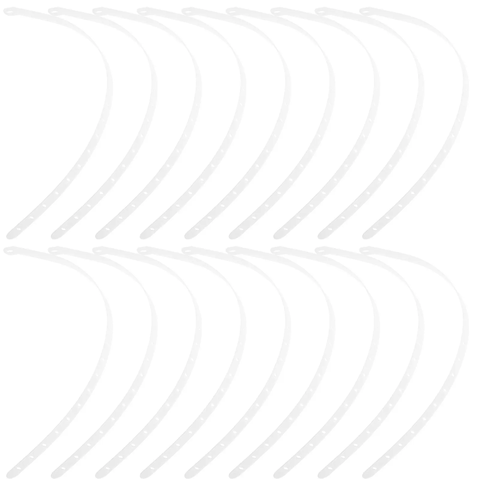 

20Pcs Plastic Transparent Hanger Connecting Strips Stable Nonslip Clothes Organizer Wardrobe Closet Display Hanging Strips