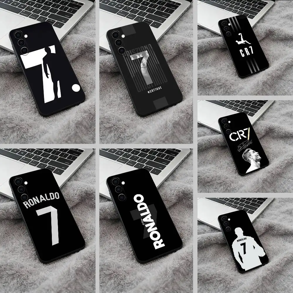 

7-No7-C-R-7-Ronaldo Phone Case For Samsung Galaxy A73,A71 A72,A70,A53,A52,A51,Soft Silicone Black Cover