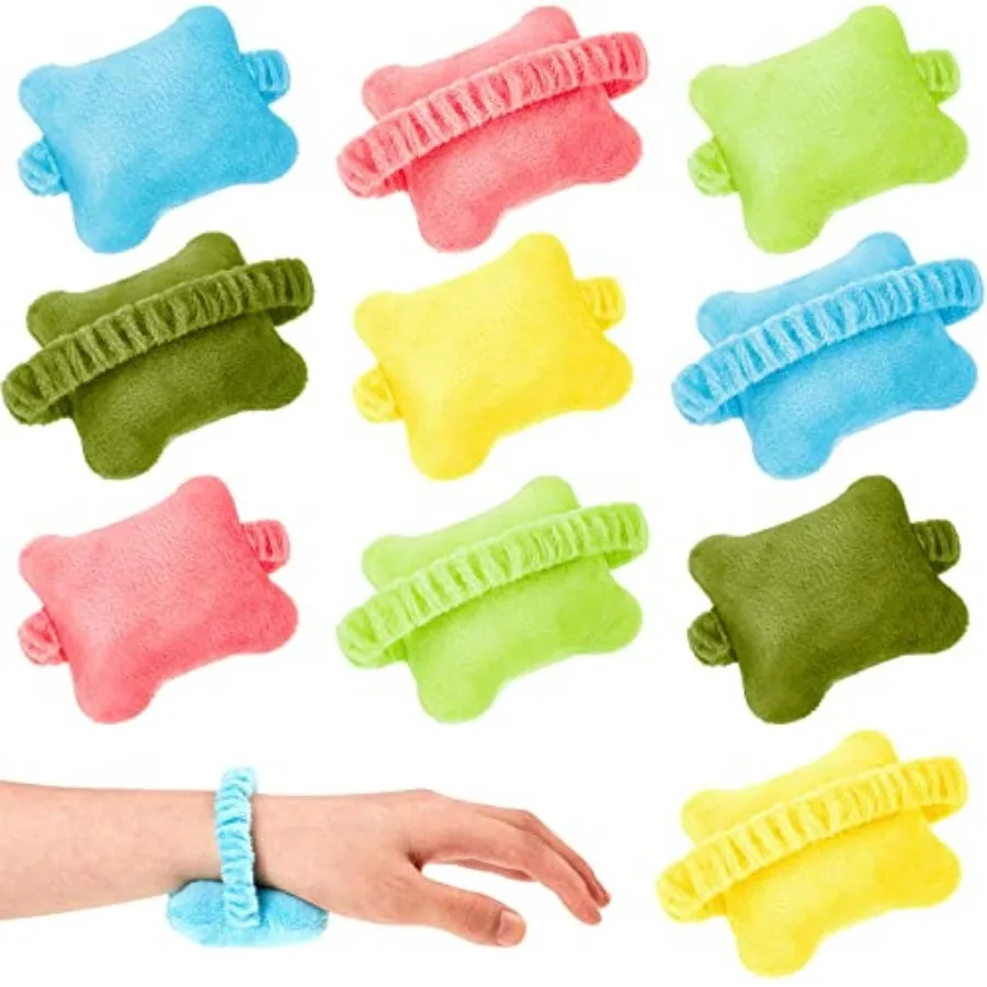 

10 Pcs Wearable Mouse Wrist Rest Colored Comfortable Support for Keyboard Pillow with Cushion for Home Office Computer Laptop T