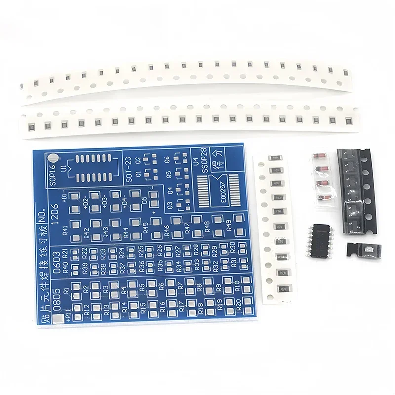 SMD piastra di saldatura componente saldatura saldatura pratica SMT PCB Board Kit fai da te allenamento abilità apprendimento tuta elettronica hot