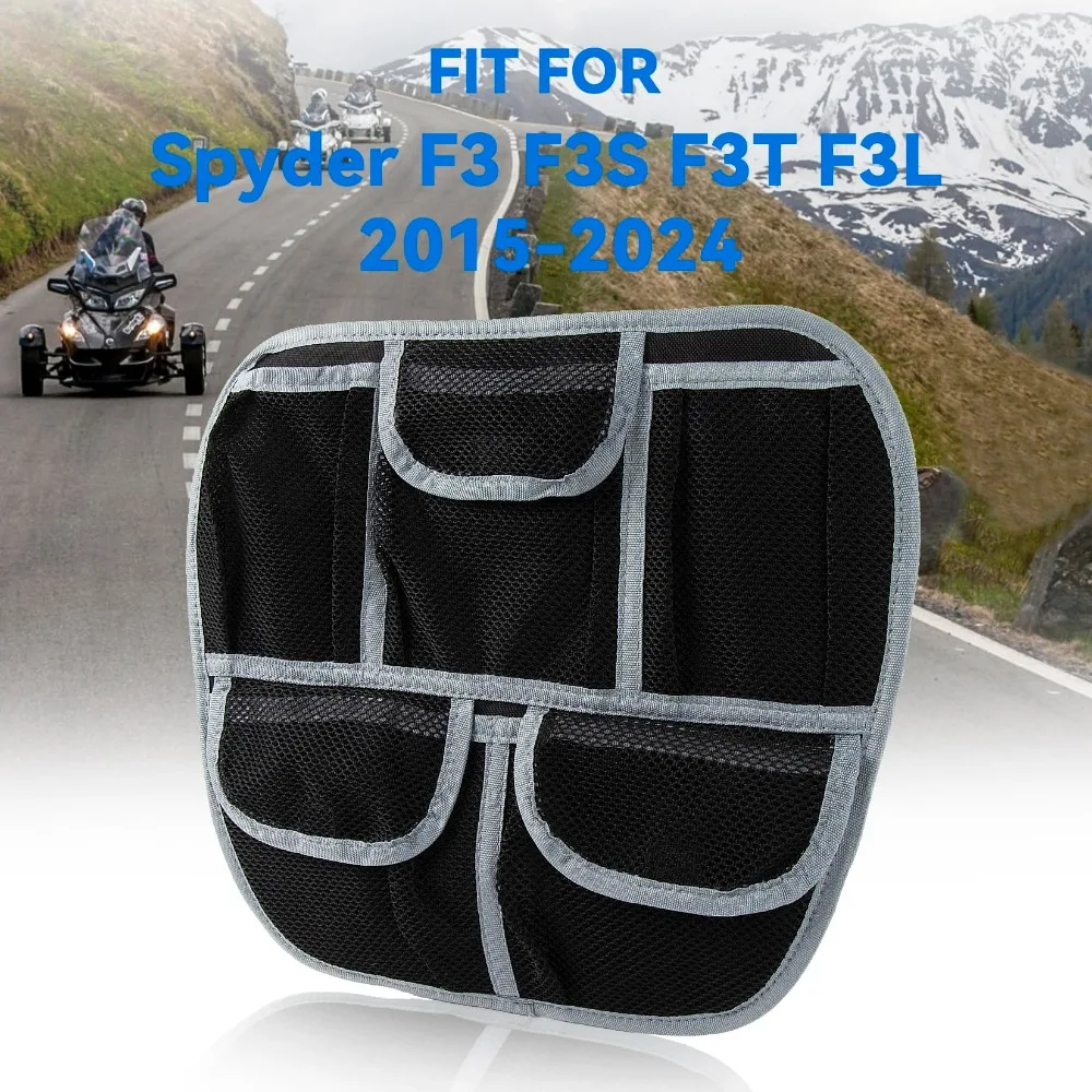 Motorcycle Front Trunk Lid Storage Bag For Can Am Spyder F3 F3S F3T F3L 2015-2024 F3 Luggage Storage Bag Mesh Pocket Bag